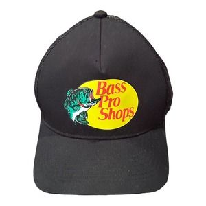 Bass Pro Shops Men's Embroidered "Gone Fishing" Black Hat Adjustable Strap